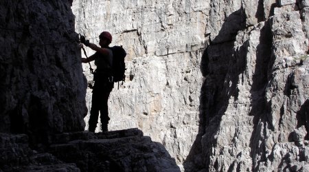 è pericoloso sporgersi!Sulla via ferrata delle Bocchette Centrali
